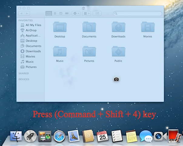 macbook screenshot command