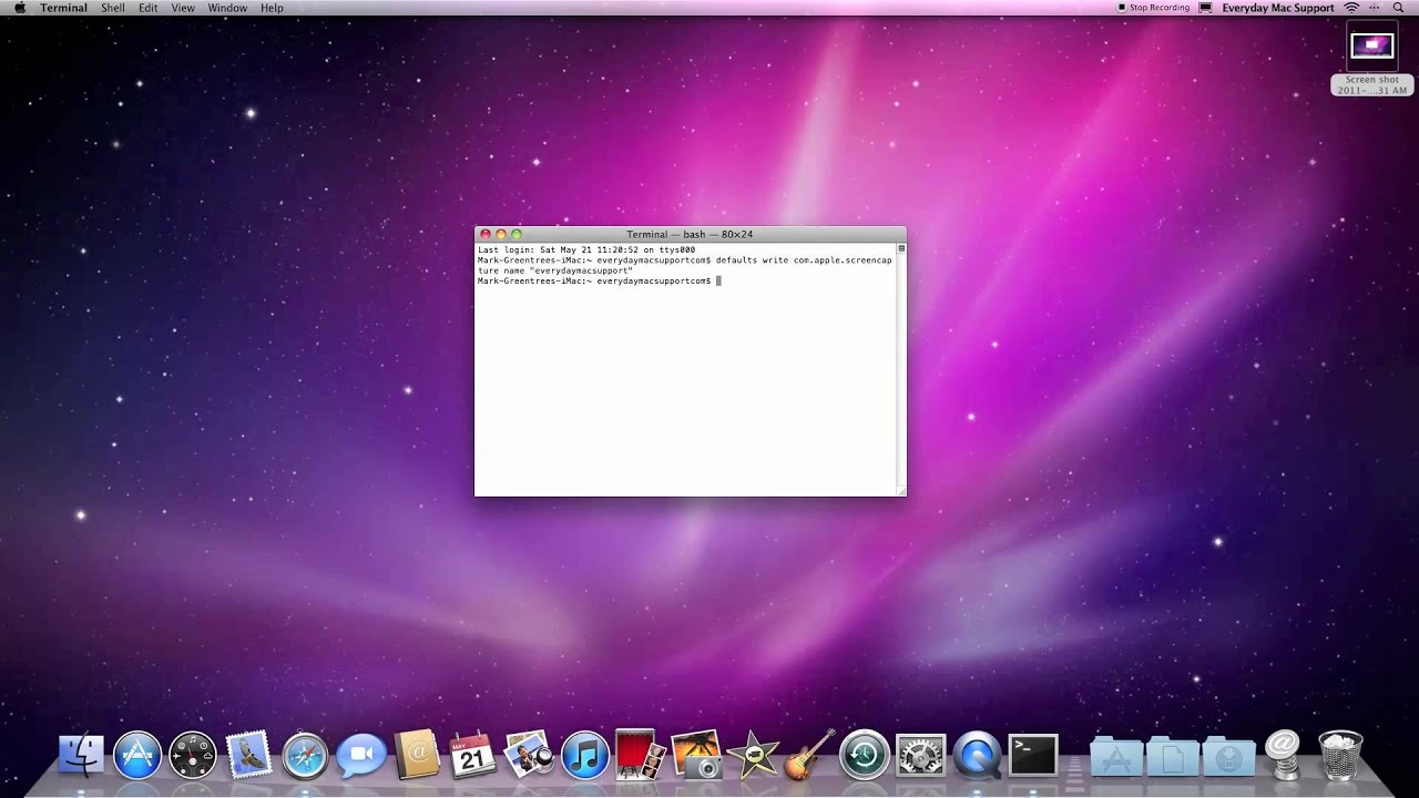 mac screenshot command